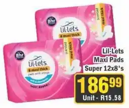 J&E Cash and Carry Lil-Lets Maxi Pads Super 12x8's offer