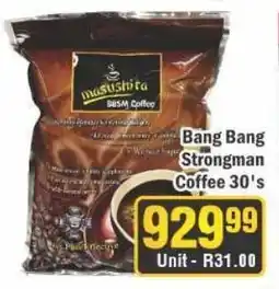 J&E Cash and Carry Bang Bang Strongman Coffee 30's offer