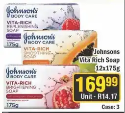 J&E Cash and Carry Johnsons Vita Rich Soap offer