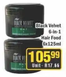 J&E Cash and Carry Black Velvet 6-in-1 Hair Food 6x125ml offer