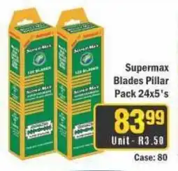 J&E Cash and Carry Supermax Blades Pillar Pack 24x5's offer