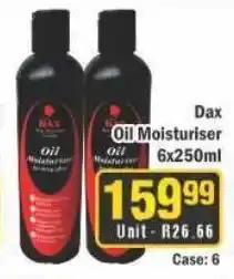 J&E Cash and Carry Dax Oil Moisturiser 6x250ml offer