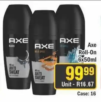 J&E Cash and Carry Axe Roll-on offer