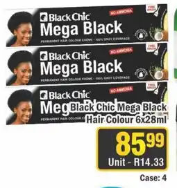 J&E Cash and Carry Black Chic Mega Black Hair Colour 6x28ml offer