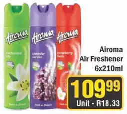 J&E Cash and Carry Airoma Air Freshener 6x210ml offer