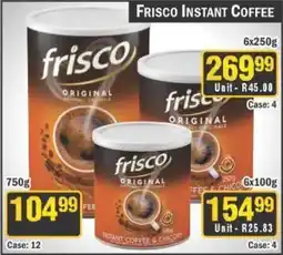 J&E Cash and Carry FRISCO INSTANT COFFEE offer