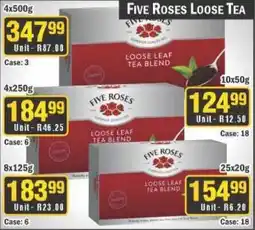 J&E Cash and Carry FIVE ROSES LOOSE TEA offer