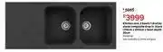 Leroy Merlin Kitchen Sink 2 Bowls 1 Drainer Stone Composite Drop In (Black) L116cm x D50cm x Bowl Depth 20cm offer