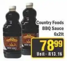 J&E Cash and Carry Country Foods BBQ Sauce 6x2lt offer