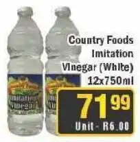 Country Foods Imitation Vinegar (White) 12x750ml