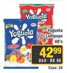 J&E Cash and Carry Yogueta Lollipops offer