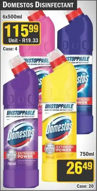 J&E Cash and Carry DOMESTOS DISINFECTANT offer