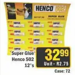 Super Glue Henco 502 12's