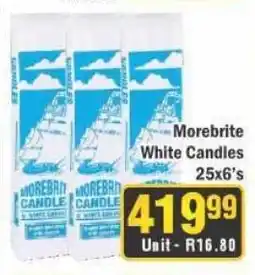 Morebrite White Candles