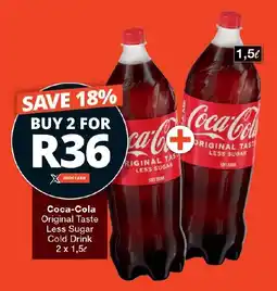 Checkers Coca-Cola Original Taste Less Sugar Cold Drink offer