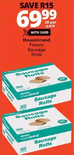 Checkers Housebrand Frozen Sausage Rolls offer