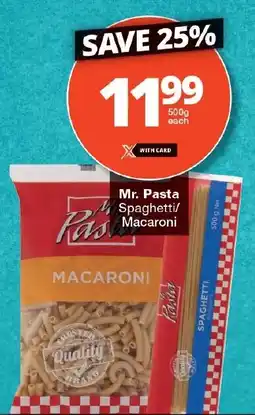 Checkers Mr. Pasta Spaghetti/ Macaroni offer