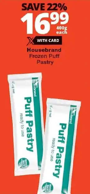 Checkers Housebrand Frozen Puff Pastry offer