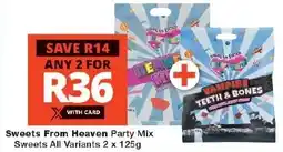 Checkers Sweets From Heaven Party Mix Sweets All Variants 2 x 125g offer