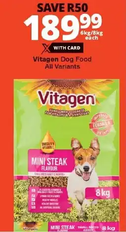 Checkers Vitagen Dog Food All Variants offer