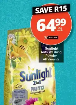 Checkers Sunlight Auto Washing Powder All Variants offer