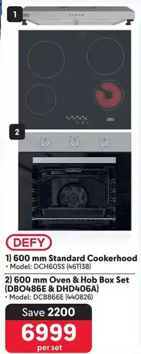 Makro 600 mm Standard Cookerhood, 600 mm Oven & Hob Box Set (DBO486E & DHD406A) offer