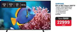 Makro SAMSUNG 215 cm (85") Smart UHD TV offer