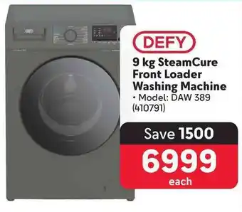 Makro DEFY 9 kg SteamCure Front Loader Washing Machine offer