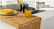 Leroy Merlin Kitchen Worktop (Bamboo) L245cm x W65cm x 3.8cm Thick offer