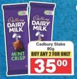 Frontline Cadbury Slabs 80g offer