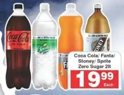 Frontline Coca Cola/ Fanta/ Stoney/Sprite Zero Sugar 2lt offer