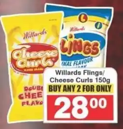 Frontline Willards Flings/ Cheese Curls 150g offer