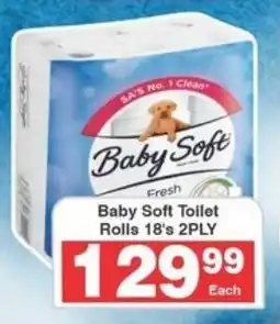 Frontline Baby Soft Toilet Rolls 18's 2PLY offer