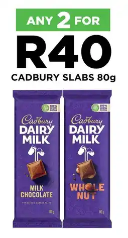 CADBURY SLABS 80g