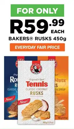 Fresh Stop BAKERS RUSKS 450g offer