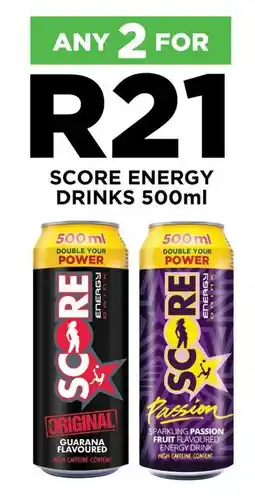 Fresh Stop SCORE ENERGY DRINKS 500ml offer