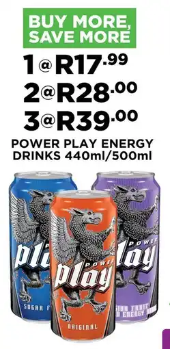 POWER PLAY ENERGY DRINKS 440ml/500ml