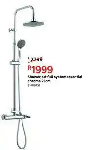 Leroy Merlin Shower Set Full System Essential (Chrome) 20cm offer