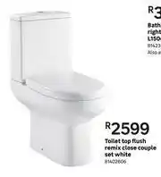 Leroy Merlin Toilet Top Flush Remix Close Couple Set (White) offer