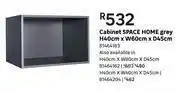 Leroy Merlin Space Home Cabinet (Grey) H 40cm x W 80cm x D45cm offer