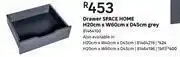 Leroy Merlin Space Home Drawer (Grey) H 20cm x W 60cm x D45cm offer