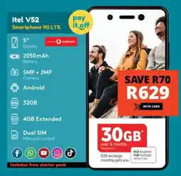 Checkers Hyper Itel V52 offer