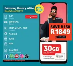 Checkers Hyper Samsung Galaxy A04e offer