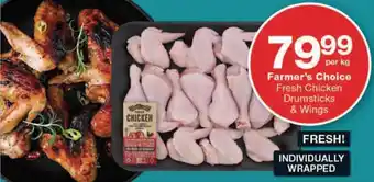 Checkers Farmer's Choice Fresh Chicken Drumsticks & Wings offer