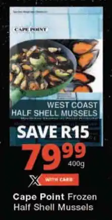 Checkers Cape Point Frozen Half Shell Mussels offer