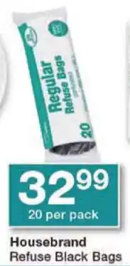 Checkers Housebrand Refuse Black Bags offer