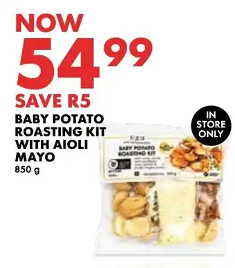 Woolworths BABY POTATO ROASTING KIT WITH AIOLI MAYO offer