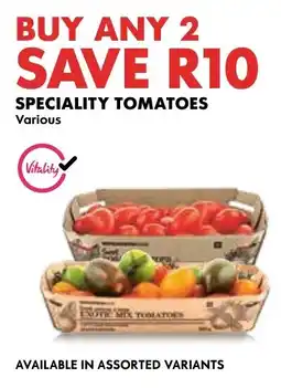 Woolworths SPECIALITY TOMATOES offer