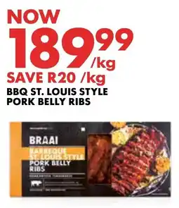 Woolworths BBQ ST. LOUIS STYLE PORK BELLY RIBS offer