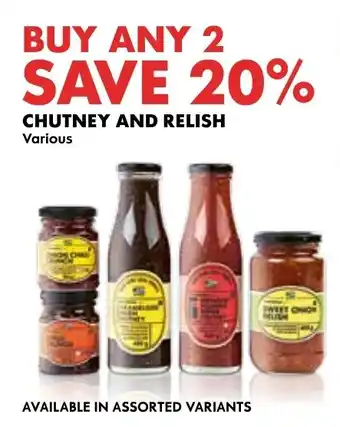 Woolworths CHUTNEY AND RELISH offer